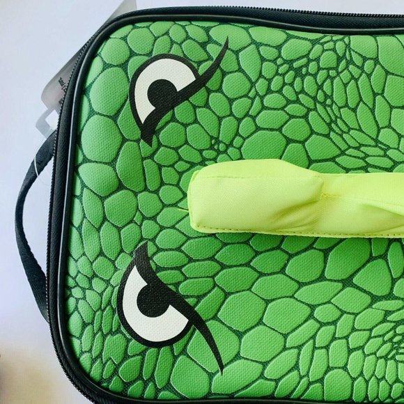3D Dinosaur Lunch Box Bag with Drink Holder Insulated - Alligator - Picture 5 of 6
